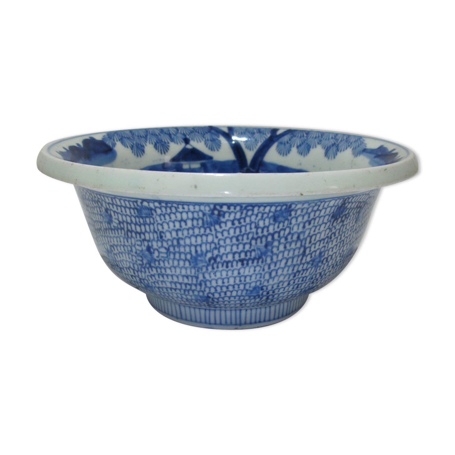 Pot cover blue white Chinese China 18th century