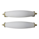 Italian Art Deco brass wall sconces with opal glass, 1940s.