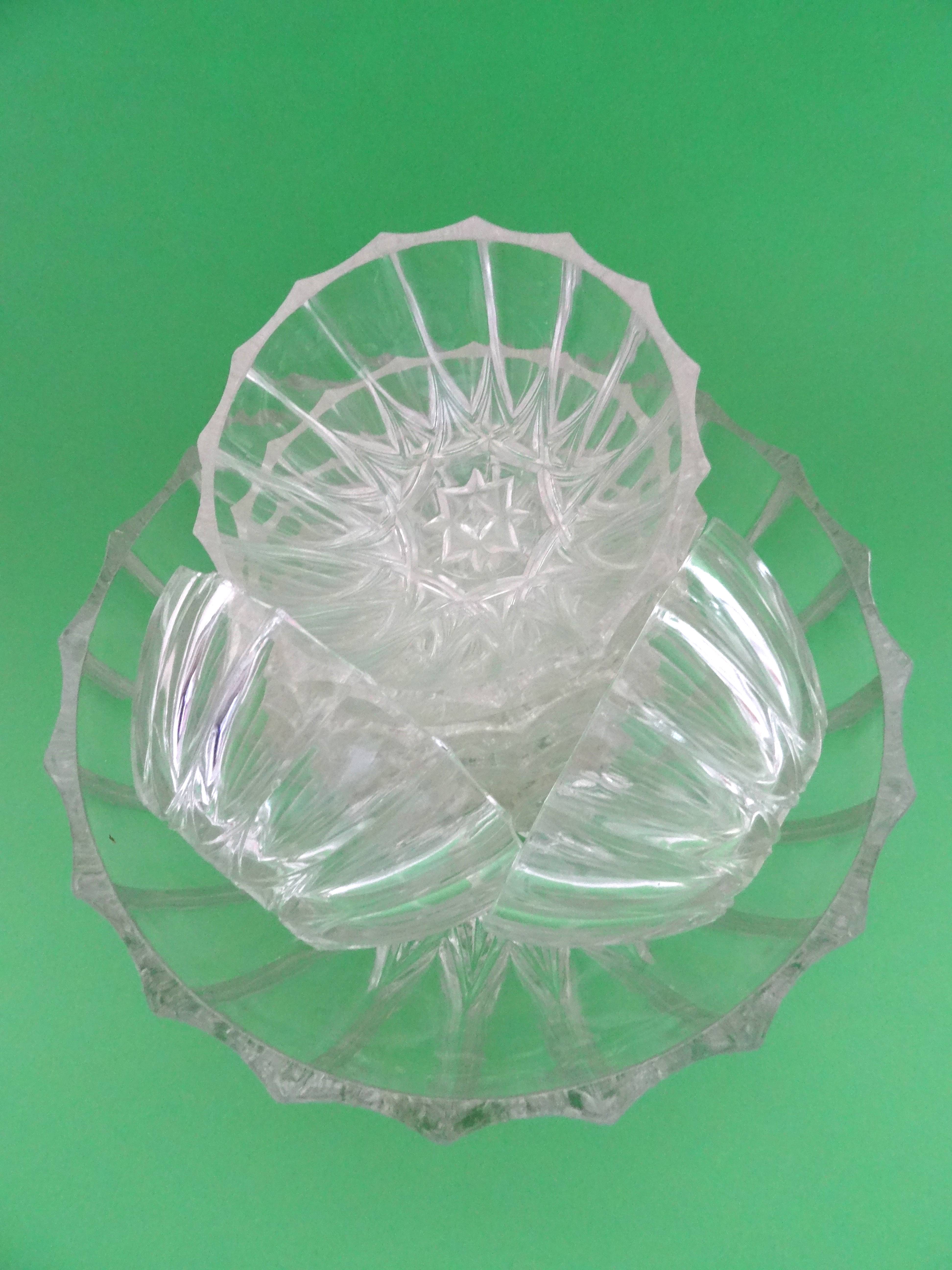 Salad with glass ramekins