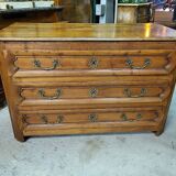 Commode 3 tiroirs en merisier du xvii ème siecle