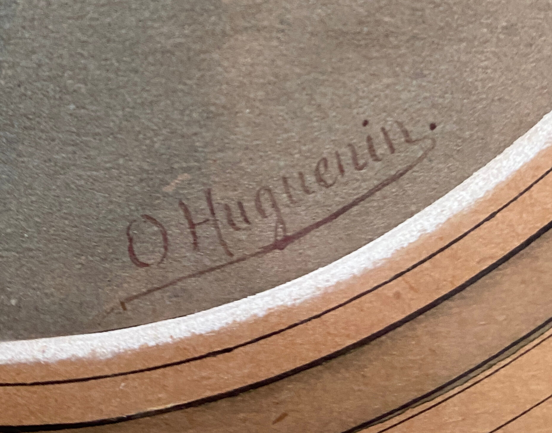 Gouache painting "Fleurs des champs" signed by Oscar HUGUENIN (1842-1903)