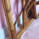 Rattan coat rack and vintage mirror
