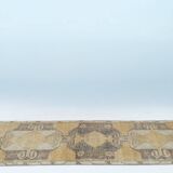 3x11 Mustard Brown Oriental Vintage Runner Rug, 85x329Cm