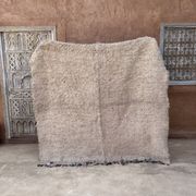 Moroccan Boucherouite rug white - 193 x 177 cm