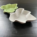 Pair of leaf dishes