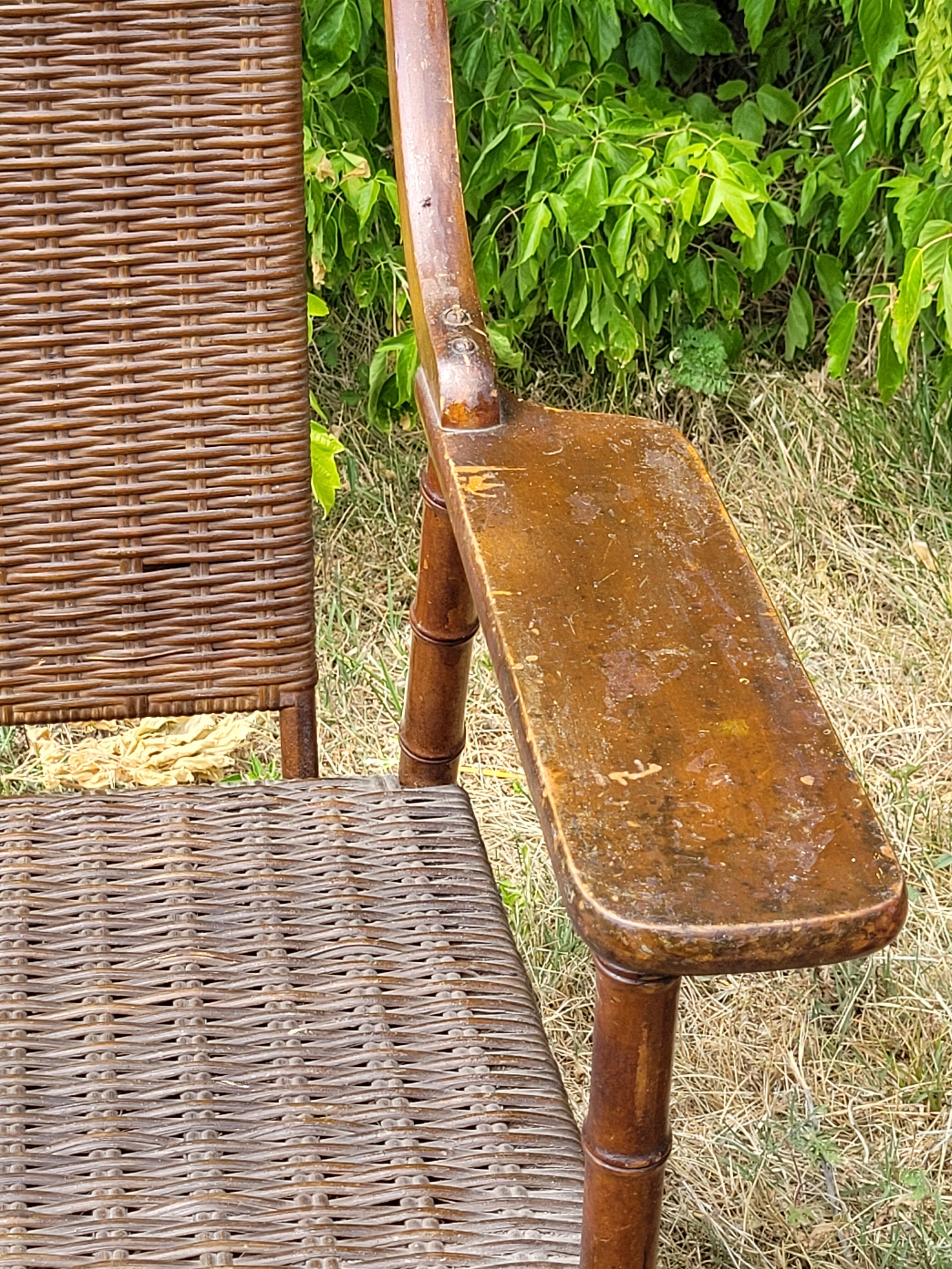 2 vintage rattan armchairs