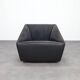 Postmodern Leather Armchair on Wheels by Cor
