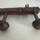 Patère murale vintage  bois décor bambou