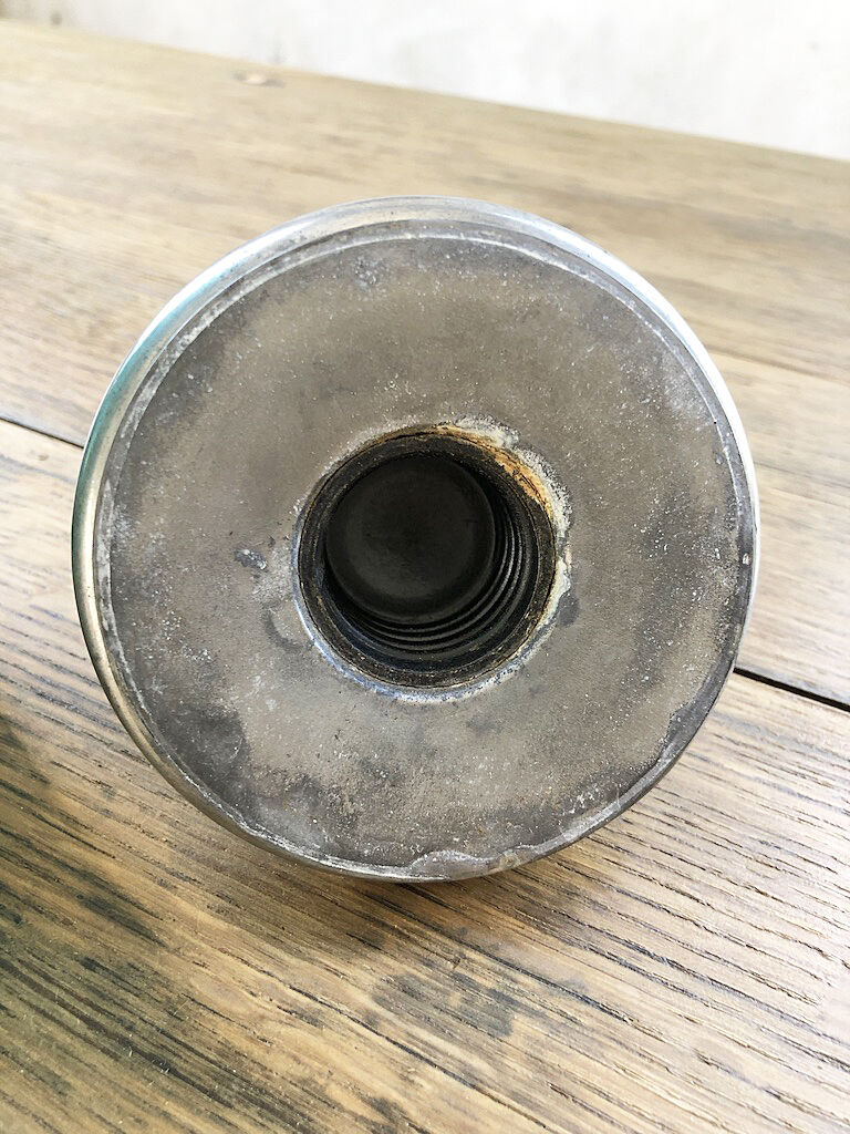 Old zinc cork bottle