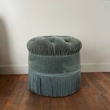 Pouf capitonné en velours