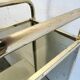 Vintage 'gold' umbrella stand with smoked glass