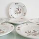 Set of 6 "Bird of Paradise" soup plates from Sarreguemines