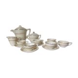 Céranord coffee service with gold edging
