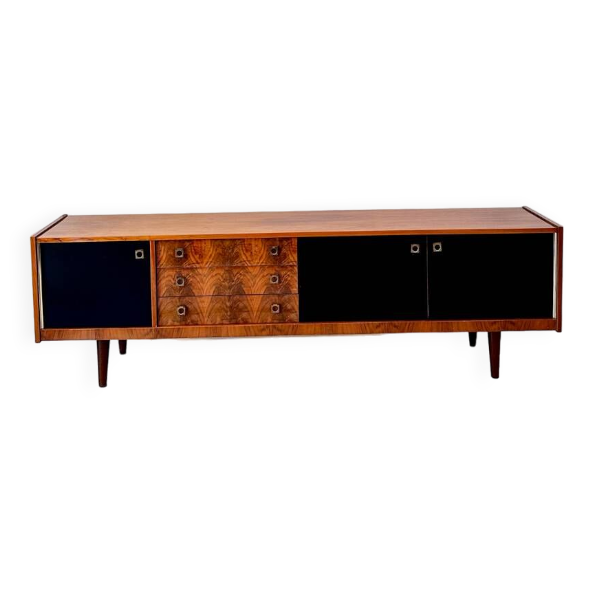 Rosewood sideboard with leather details