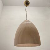 Grande suspension rose en verre de Murano des années 1970