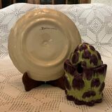 Vintage slip pot and plate