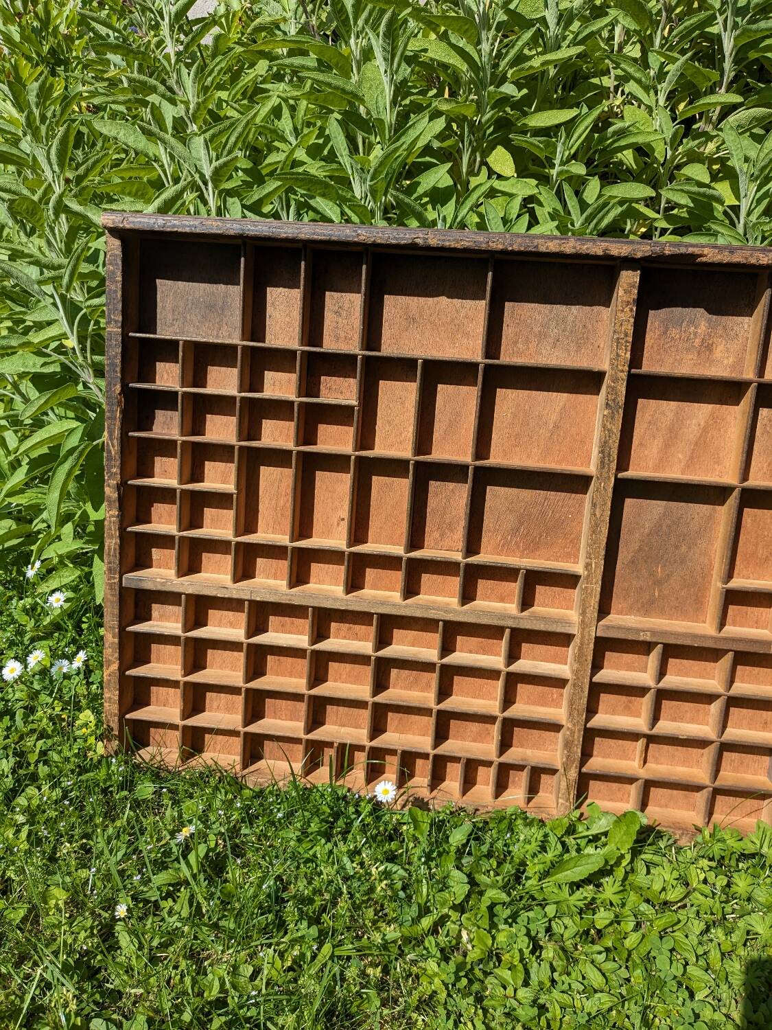 Vintage wooden printing rack