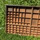 Casier d'imprimerie vintage en bois