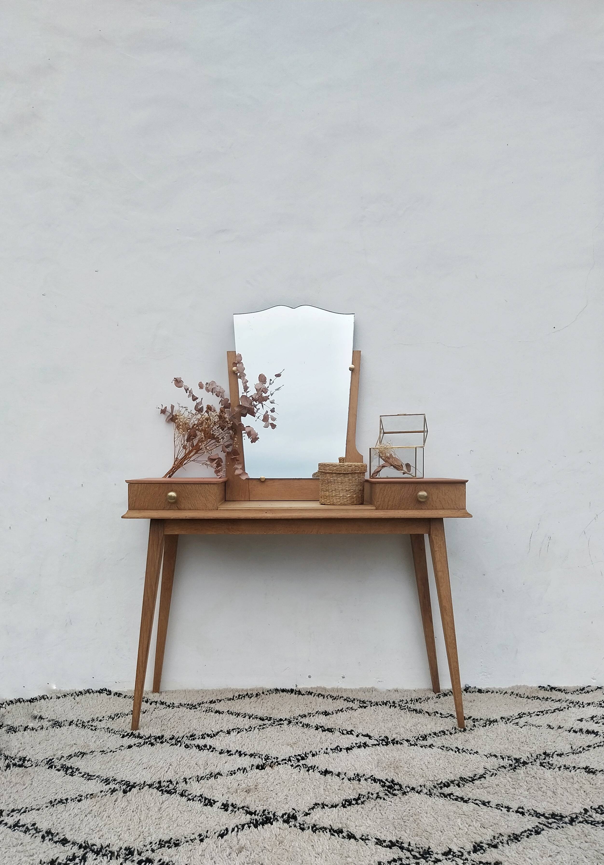 Vintage oak dressing table