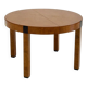Vintage burl wood round dining table by Grange
