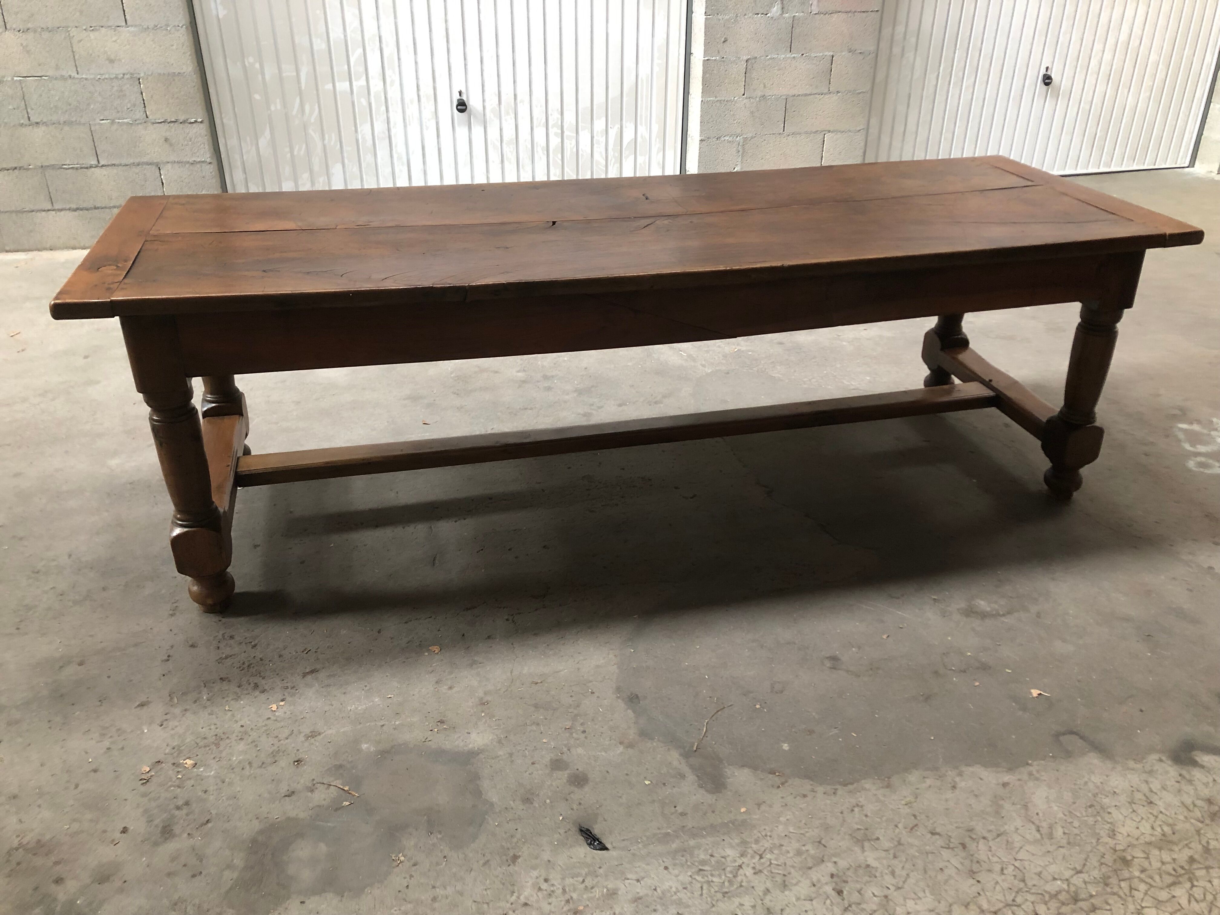 large old walnut farmhouse table