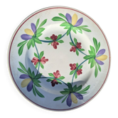 Old plate 1083 SARREGUEMINES FLOWERS CREUSE