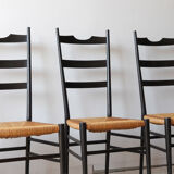 Black Italian straw chairs