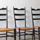 Chaises paillées italiennes noires
