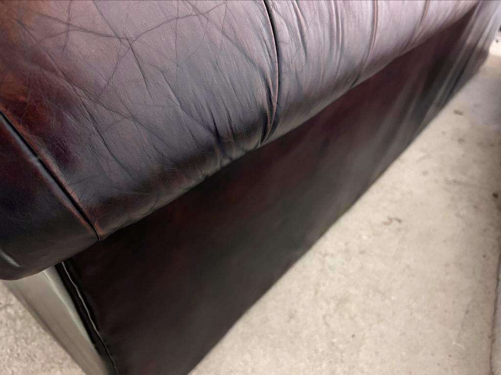 Canapé chesterfield en cuir vintage