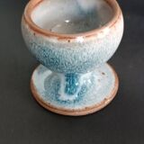 Four stoneware egg cups from Saint Amand pottery by Roger Jacques, vintage.