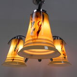 Art deco hanging lamp in glass