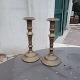 Pair of brass candlesticks