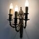 Magnificent Pair of Bronze Sconces with Louis XV Style Fire Pots. 1930s