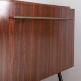 Vintage 60s corner bar cabinet in italian design wood