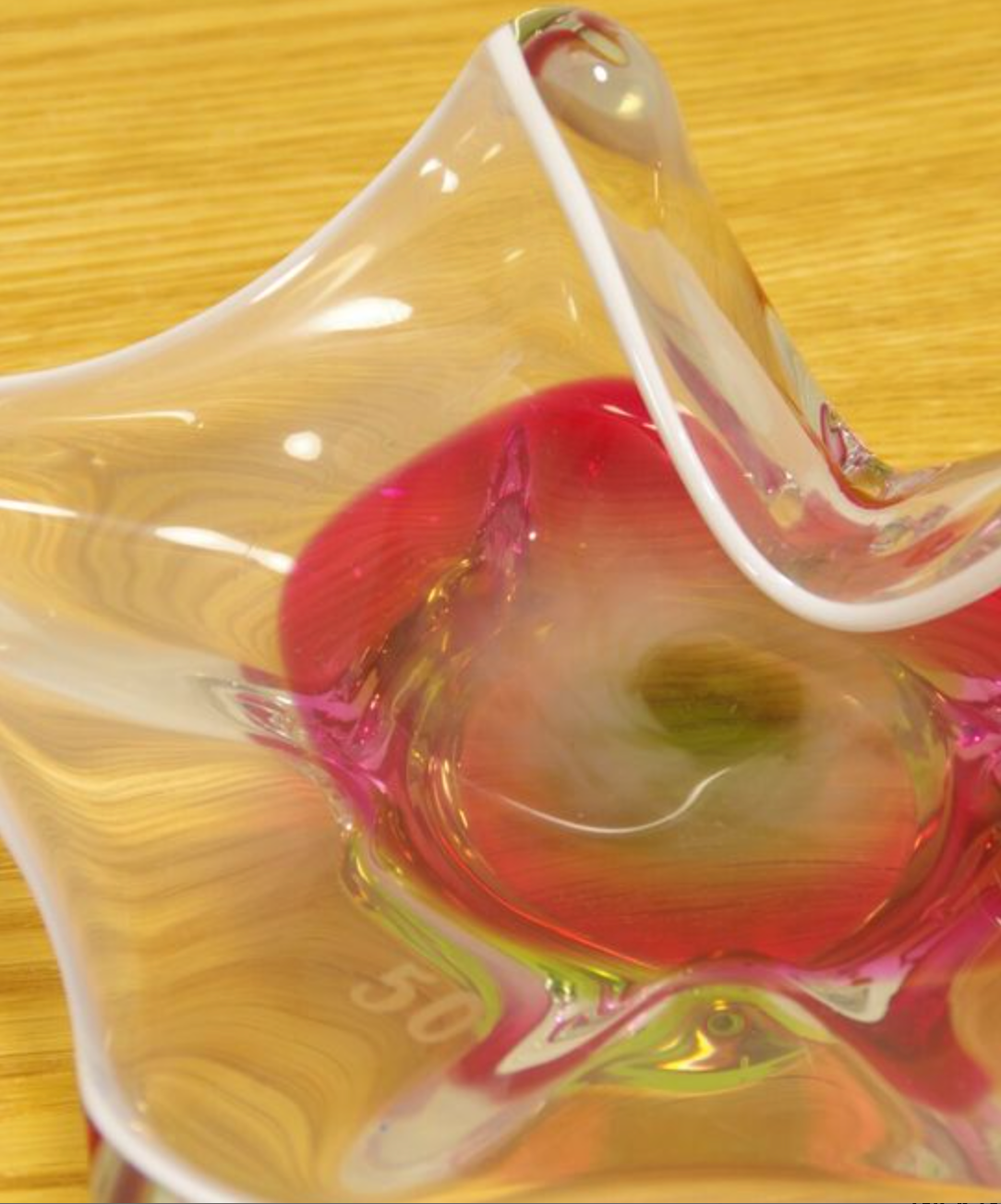 Vintage design glass flower