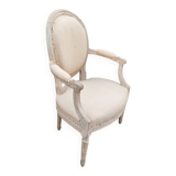 Antique armchair in Louis XVI style from the late 19th century.