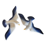 Pair of ceramic seagulls