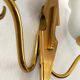 2 vintage brass and opaline sconces in the 1950