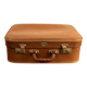 Valise ancienne en fibres vulcanisées & bakélite "Verlin" 1960