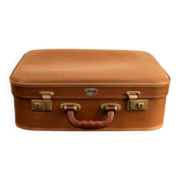 Old suitcase in vulcanized fibers & bakelite "Verlin" 1960