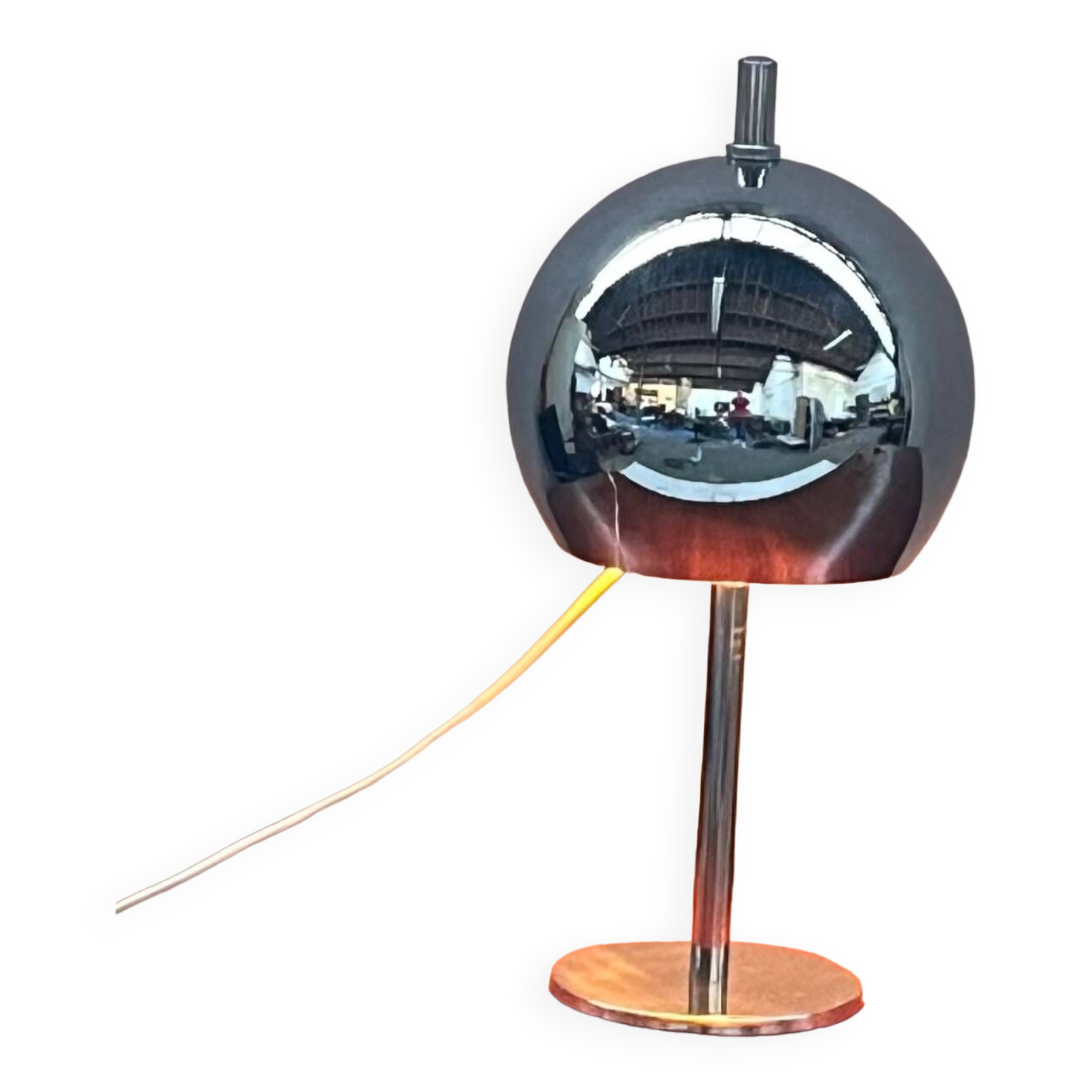 Space age metal lamp from the 70s Italy