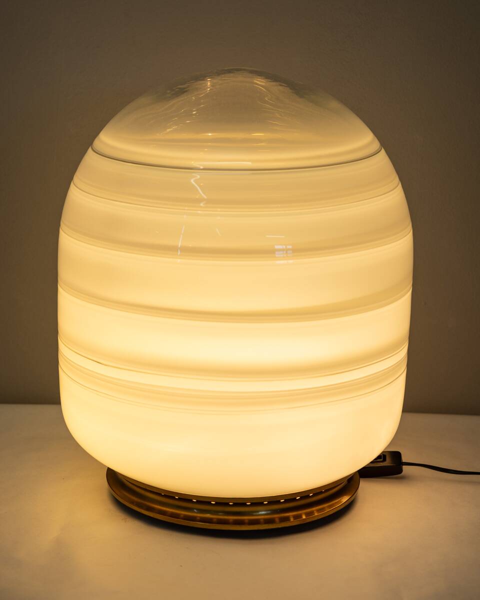Vintage 70s table lamp in murano glass design barbini