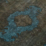 Hand-Knotted Distressed Oriental 1980s 172 cm x 271 cm Brown Carpet