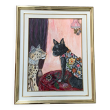 Peinture acrylique sous verre