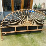 headboard in wicker and rattan