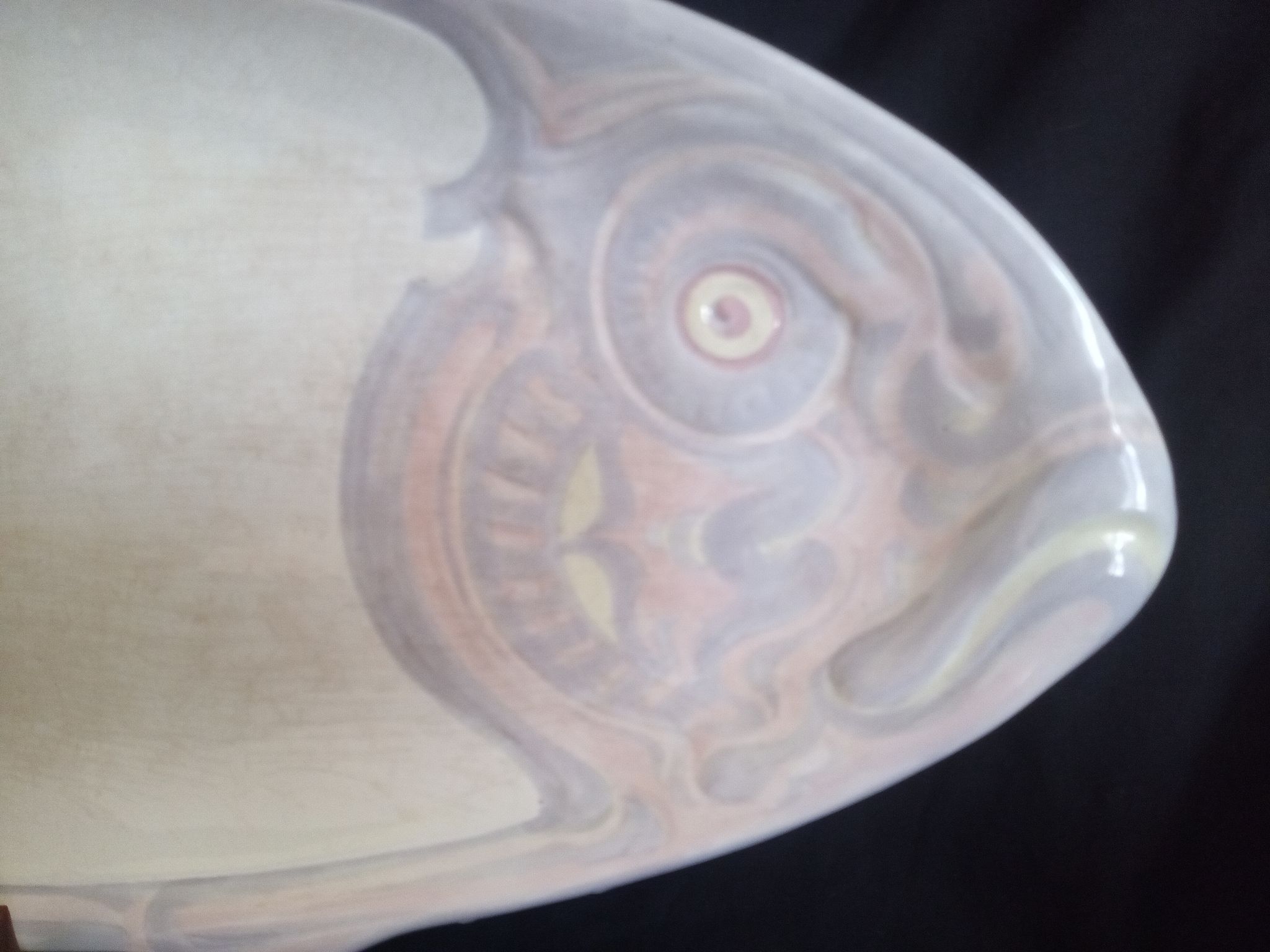 Antique Longwy ceramic fish service for 12 people, Copenhagen pattern, 1890-1939