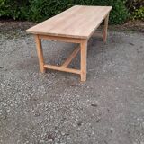 Farm table in solid oak wood raw