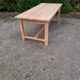 Farm table in solid oak wood raw