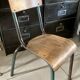 Old schoolboy chair child wood and metal