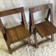 Duo of folding chairs 60s